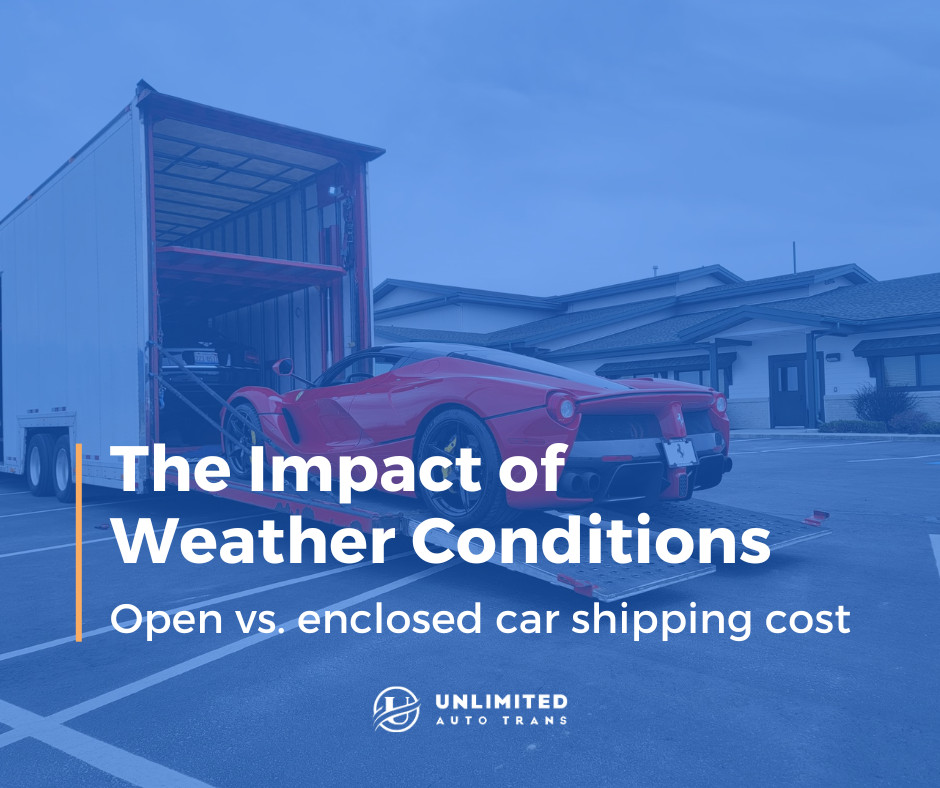 The Impact of Weather Conditions on Open vs. Enclosed Car Shipping Cost